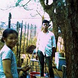 "Hootch Workers in old Admin Area - ABtry 6/27th Arty - Quan Loi - March 68"